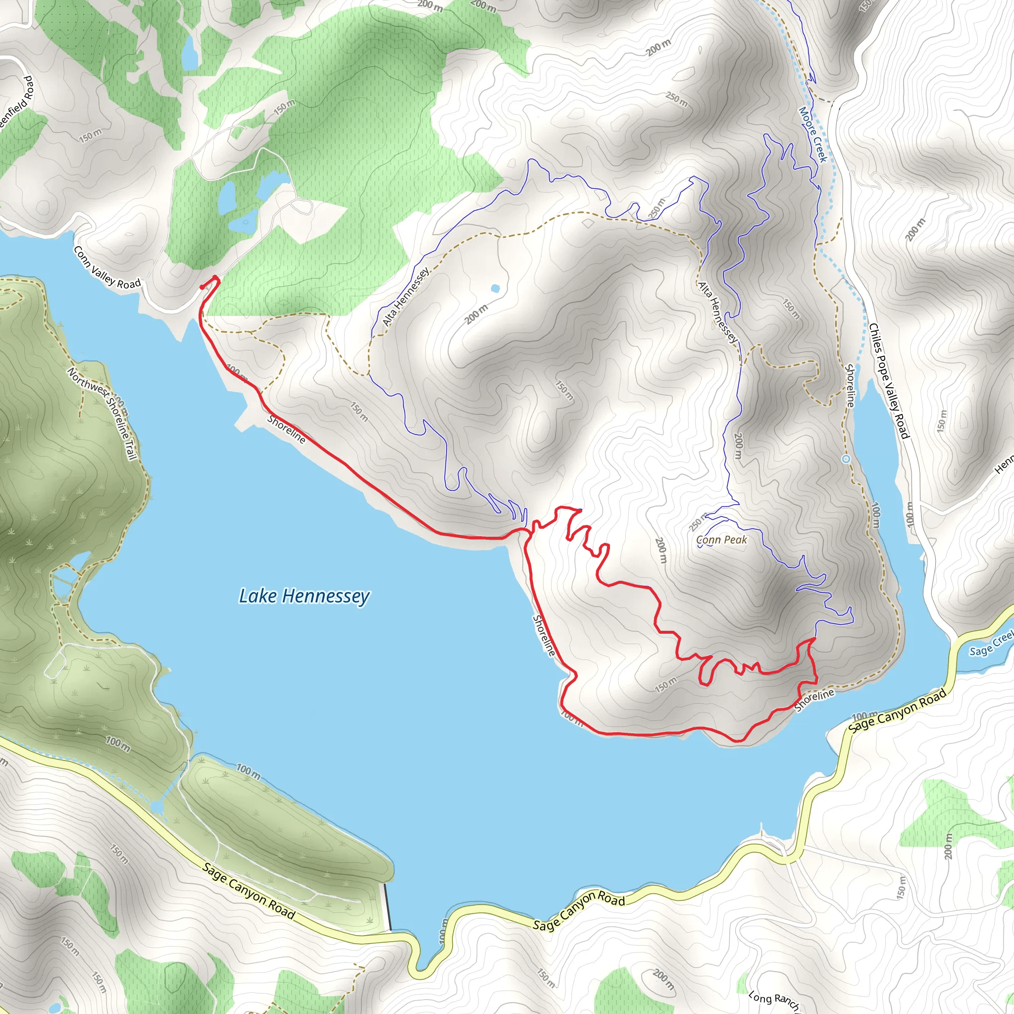 Old Man's Beard Loop Trail mobile static map
