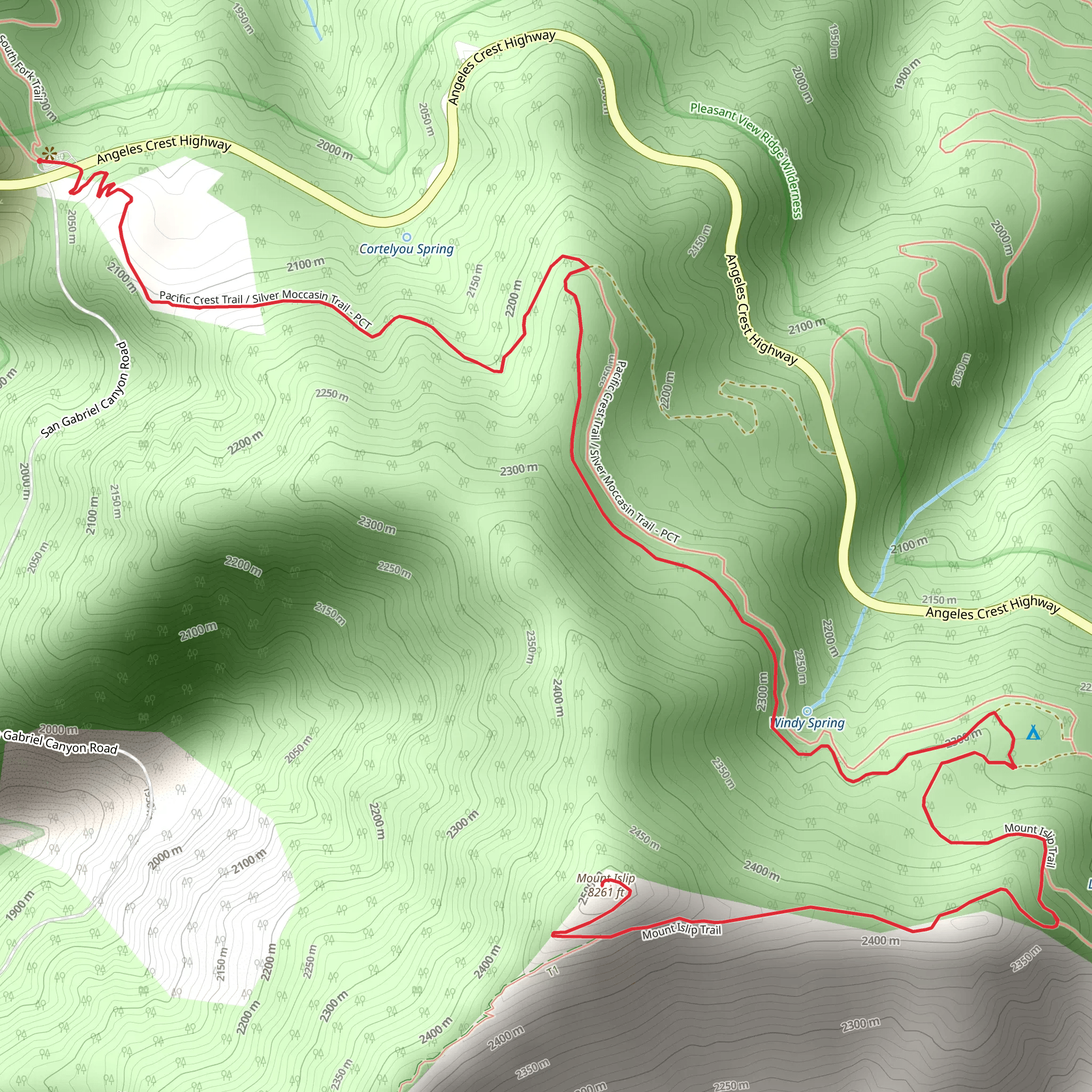 Mount Islip Trail mobile static map