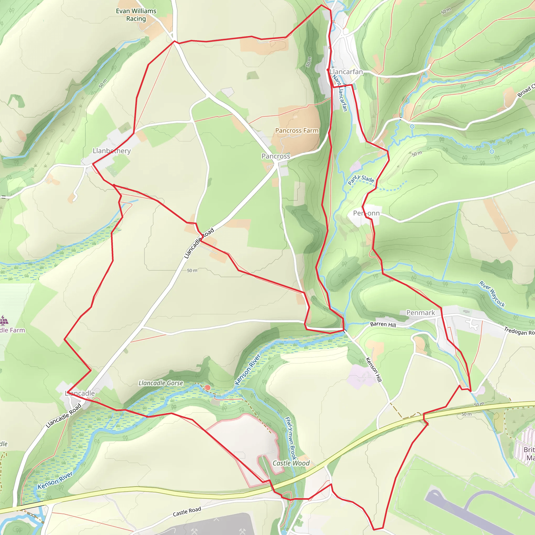 Valeway 17 (Llancarfan) mobile static map