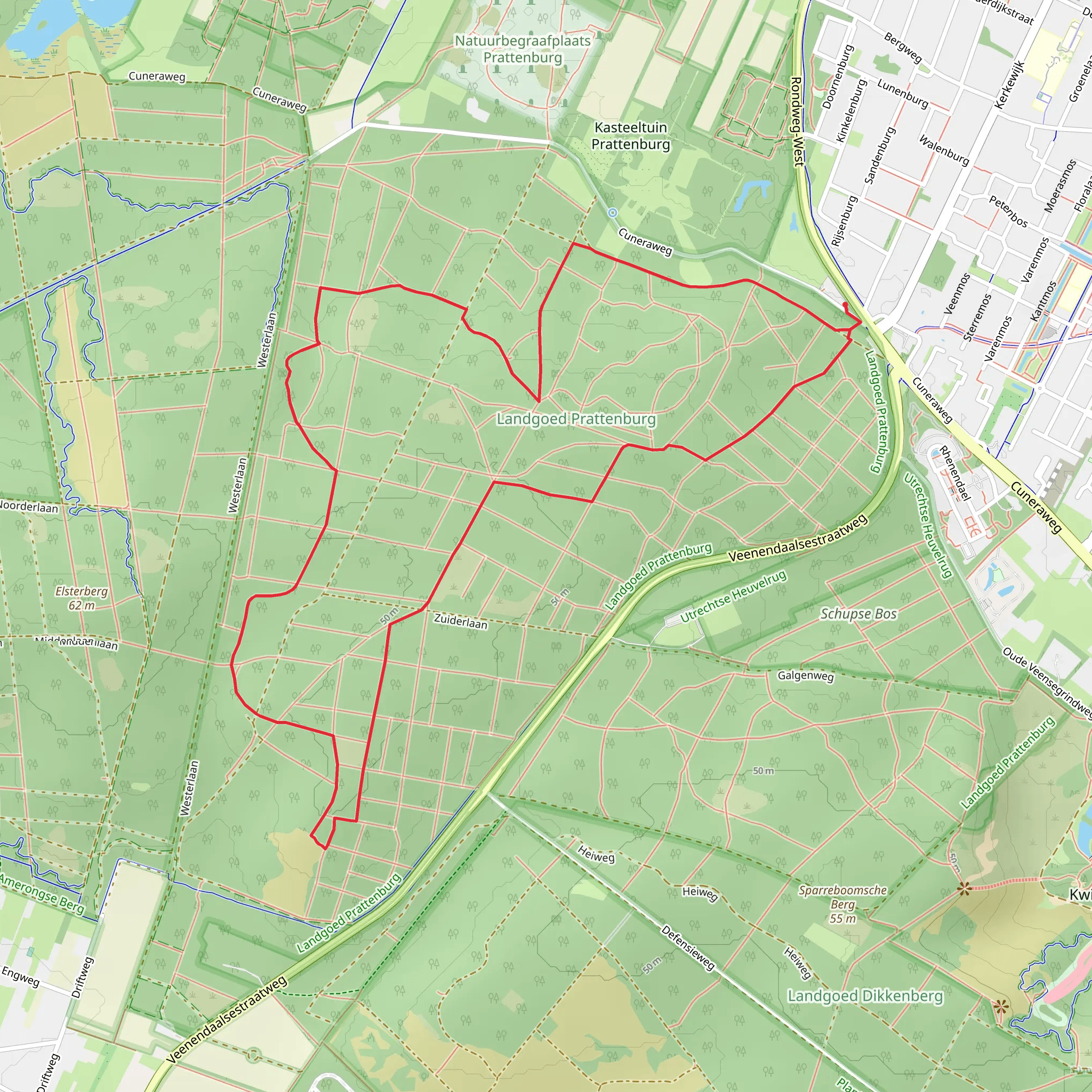 Landgoed Prattenburg Loop mobile static map