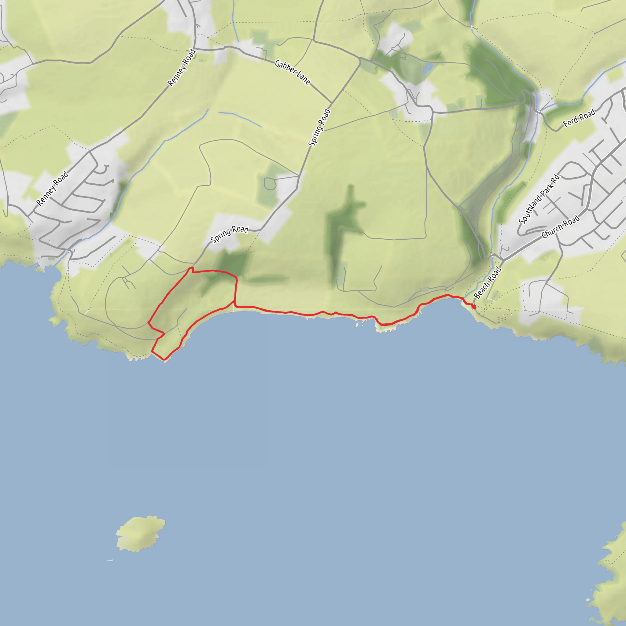 Wembury Point Loop via SWCP mobile static map