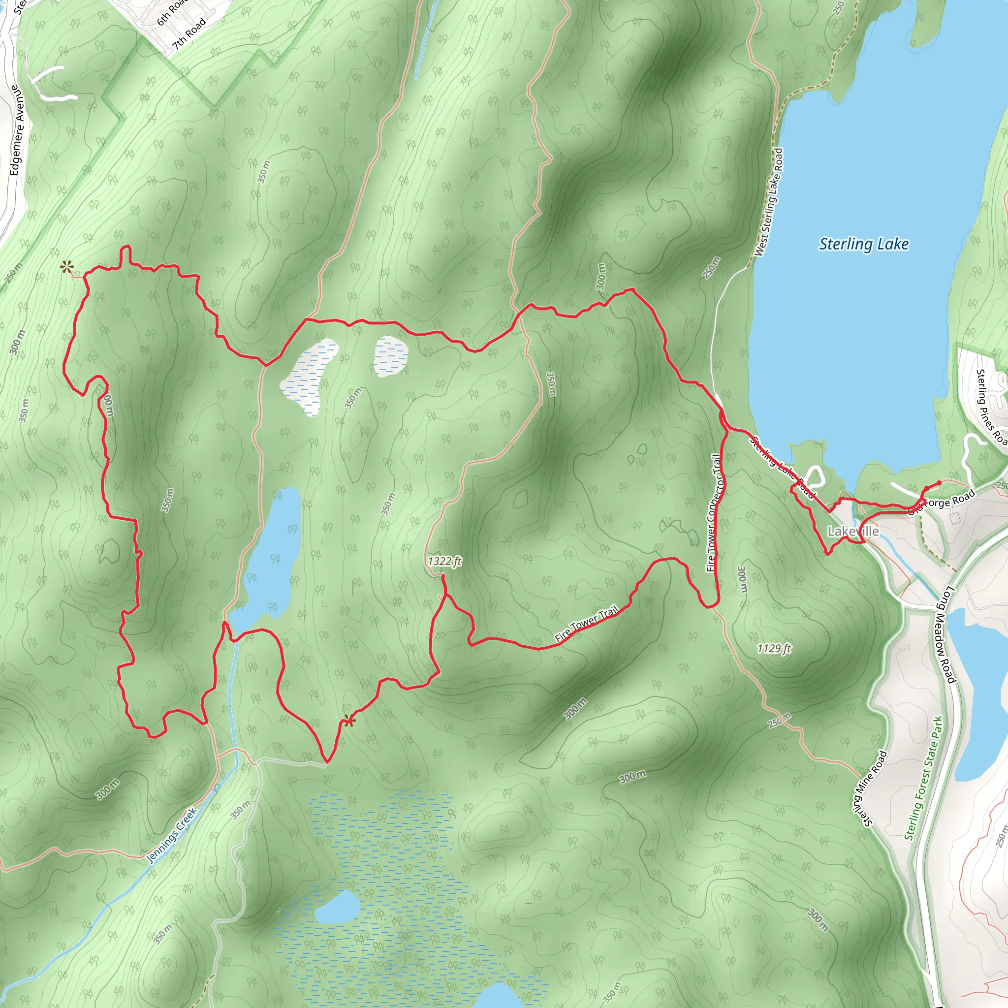 Bare Rock and Fire Tower Trail Loop mobile static map