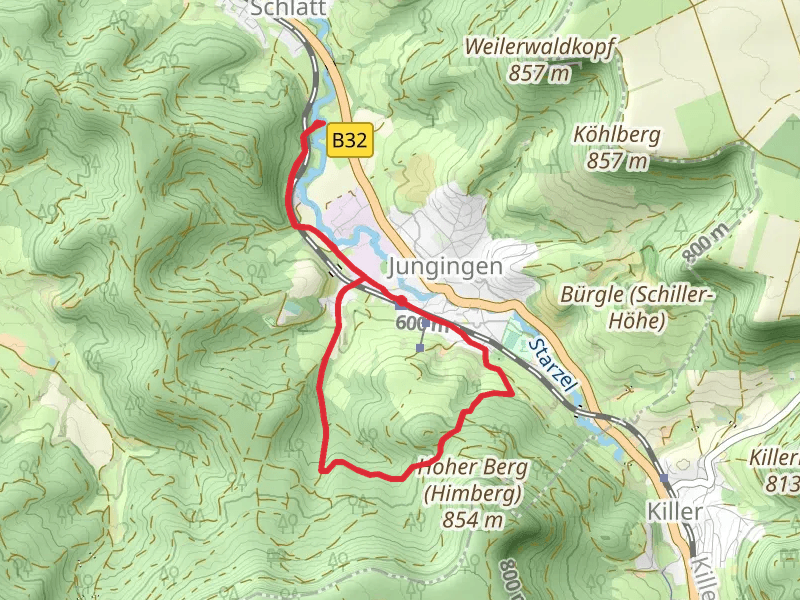 Wasserfall Weiler Schrofen via Hauweg