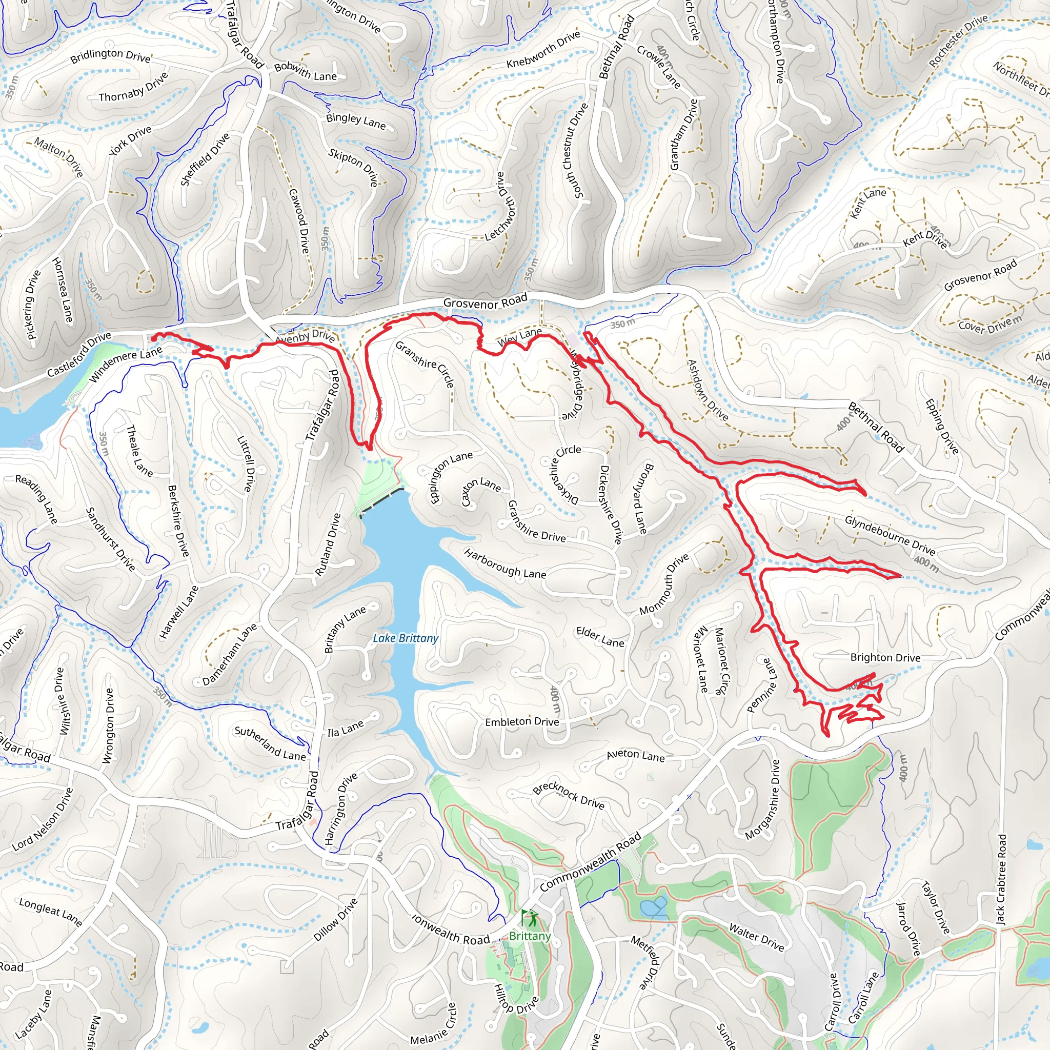 Pinyon Creek, The Ledges and Back 40 Loop mobile static map