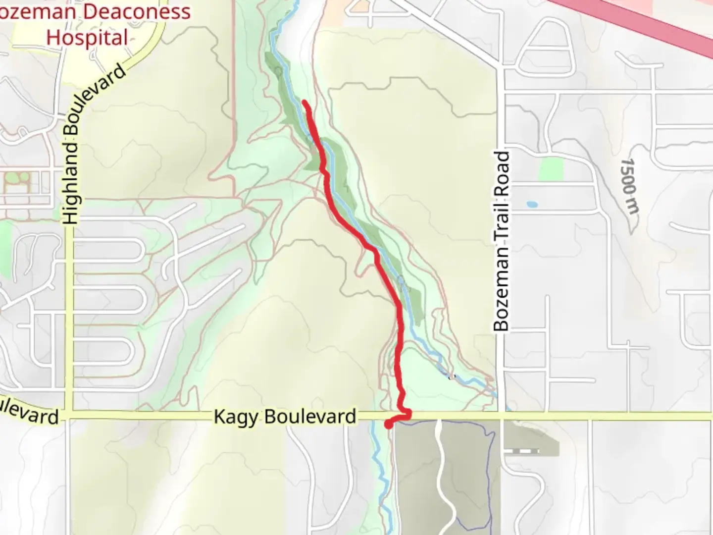 An image depicting the trail Serpentine Out and its surrounding area.