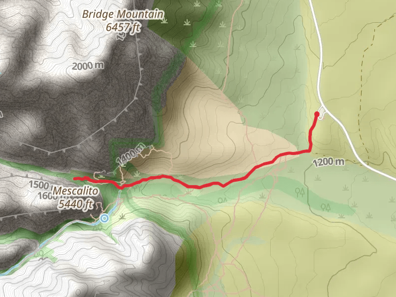 Pine Creek Trail - Climbers trail to Mescalito