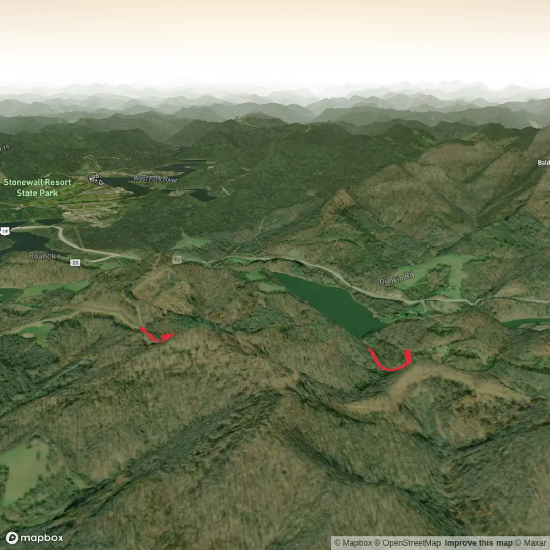 An image depicting the trail Sam's Trail and its surrounding area.
