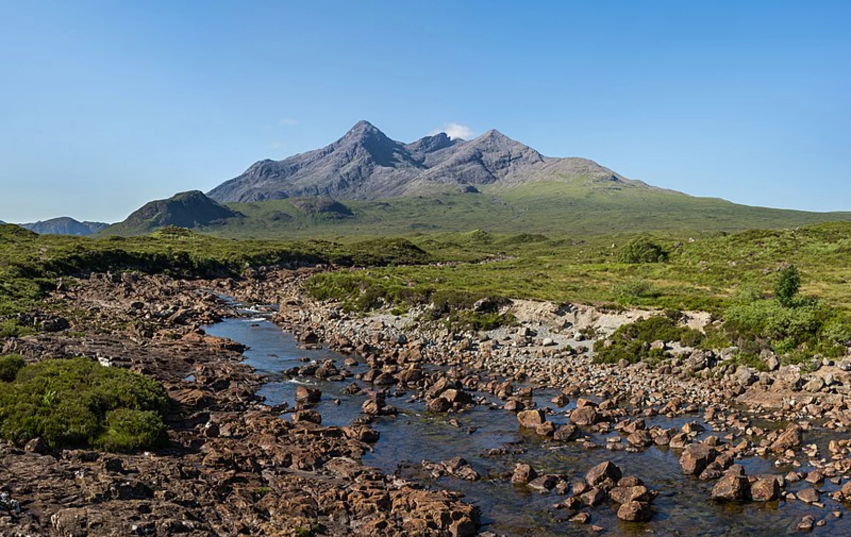 An image depicting the trail Sgurr nan Gillean - Sligachan and its surrounding area.
