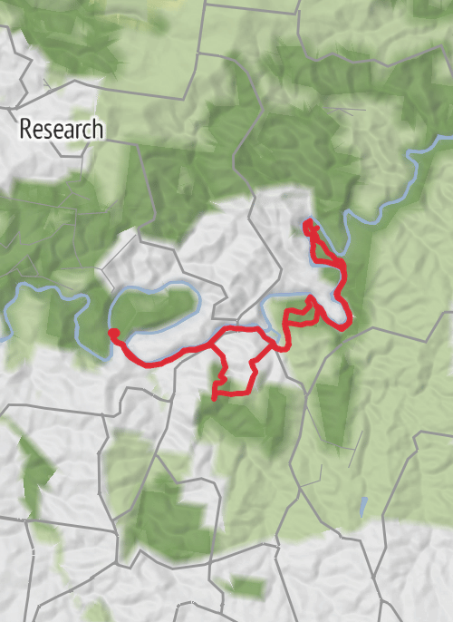 Hike from Warrandyte mobile static map