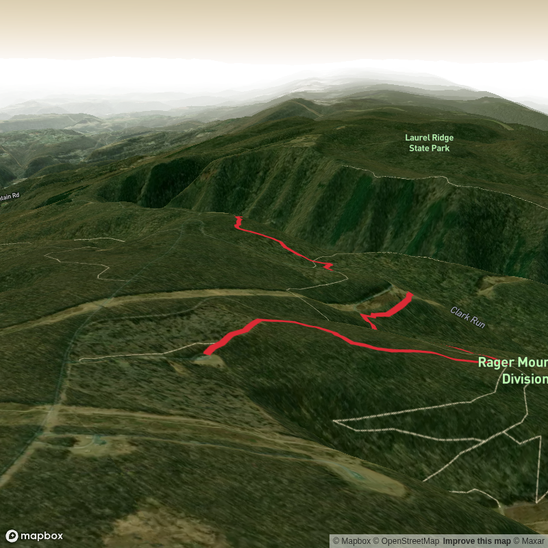 Snowmobile Trail in Rager Mountain Division