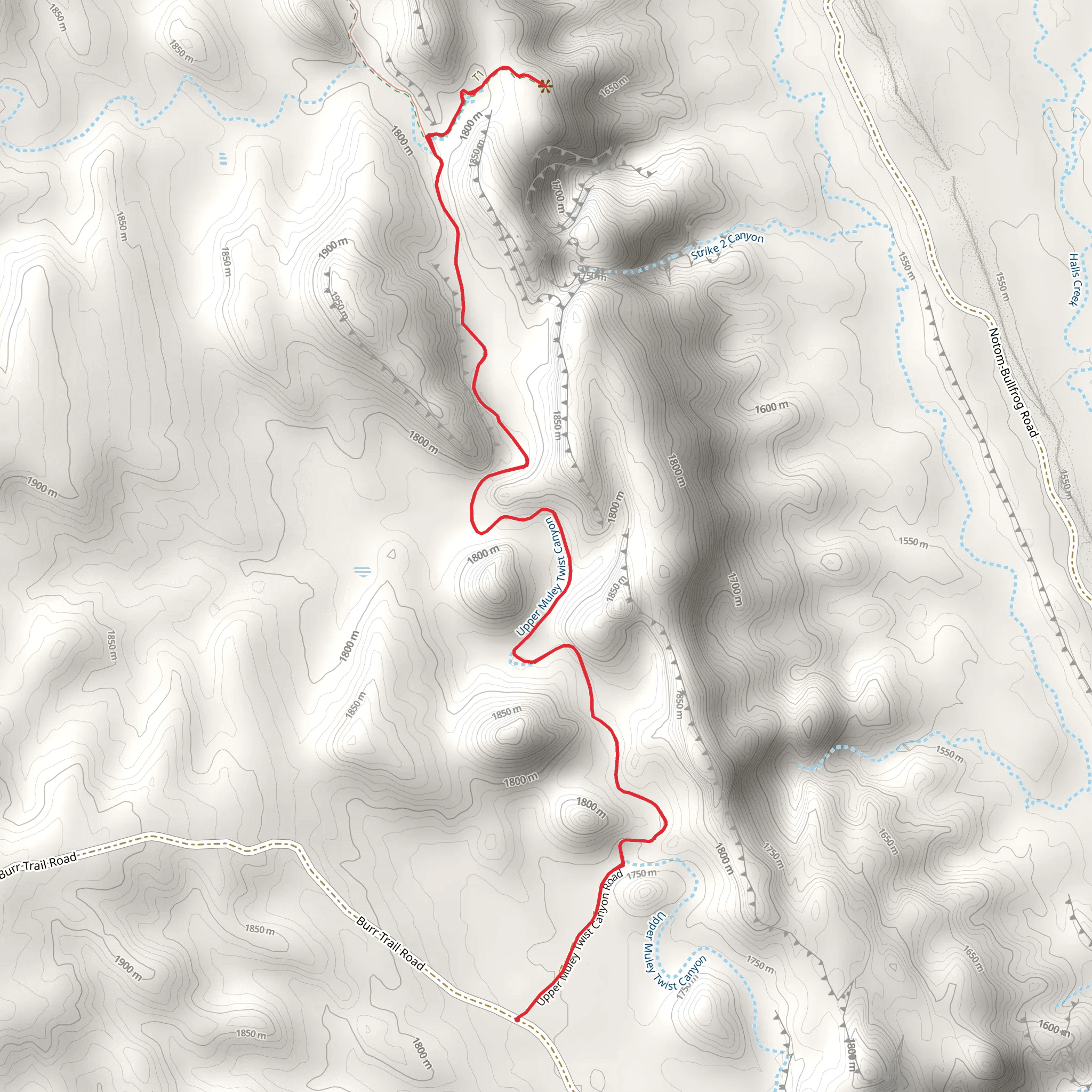 Strike Valley Overlook Trail mobile static map