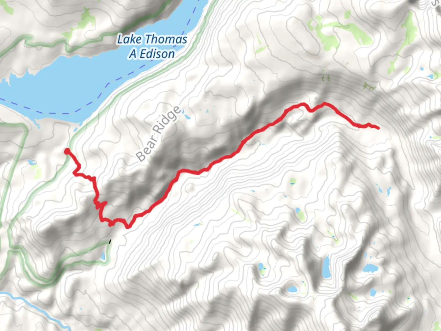An image depicting the trail Bear Creek Cutoff Trail and its surrounding area.