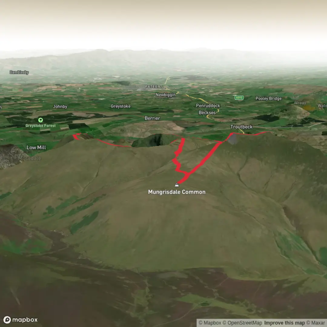 An image depicting the trail BlencathraRange and its surrounding area.