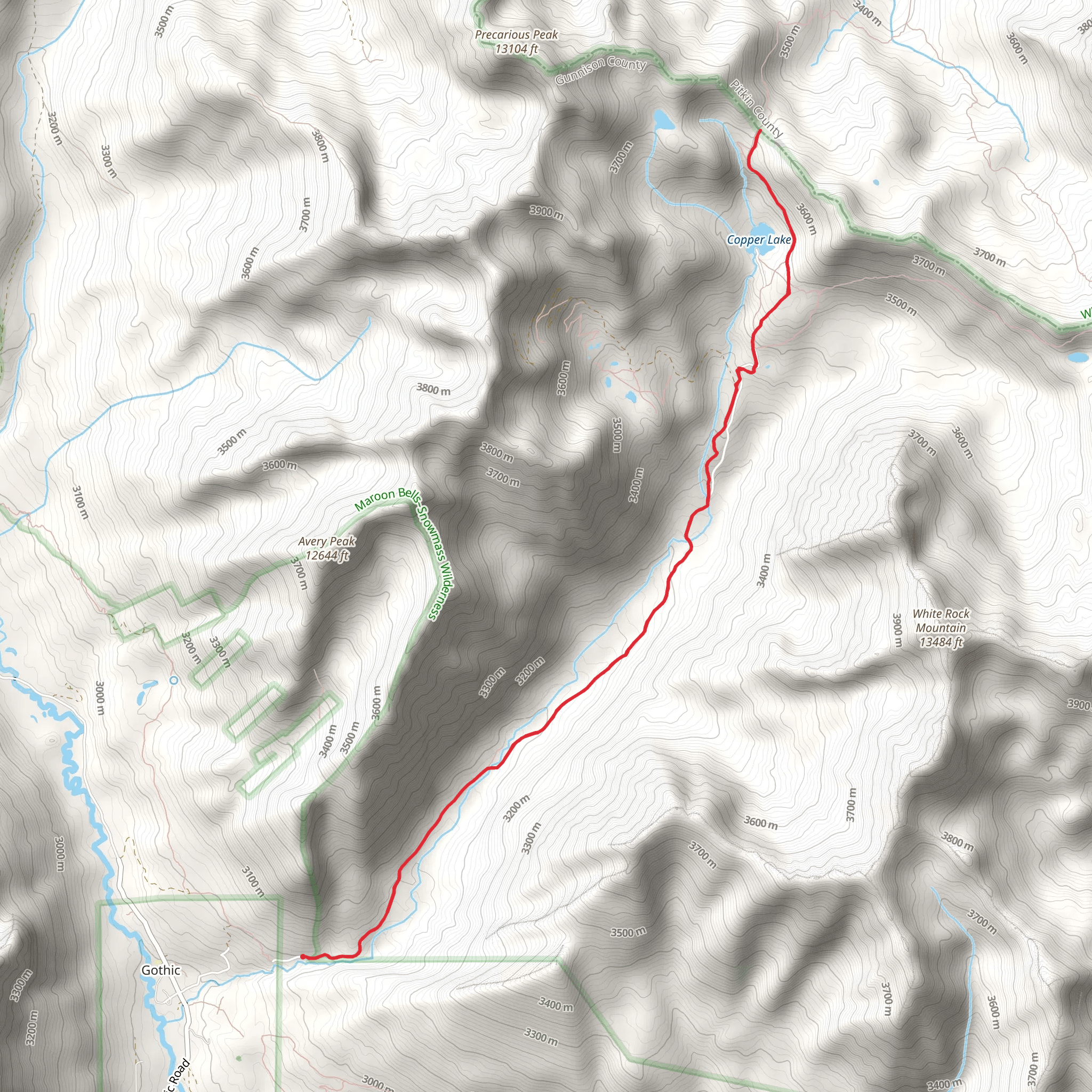 Copper Creek Trail mobile static map