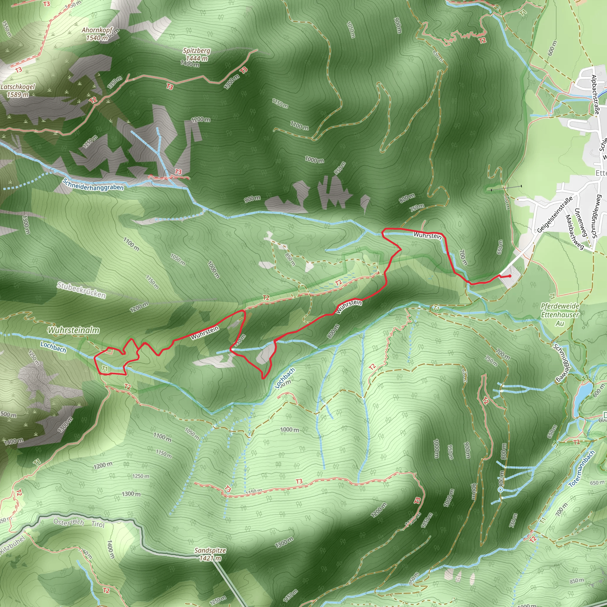 Wuhrsteinalm Loop via Gamsweg mobile static map