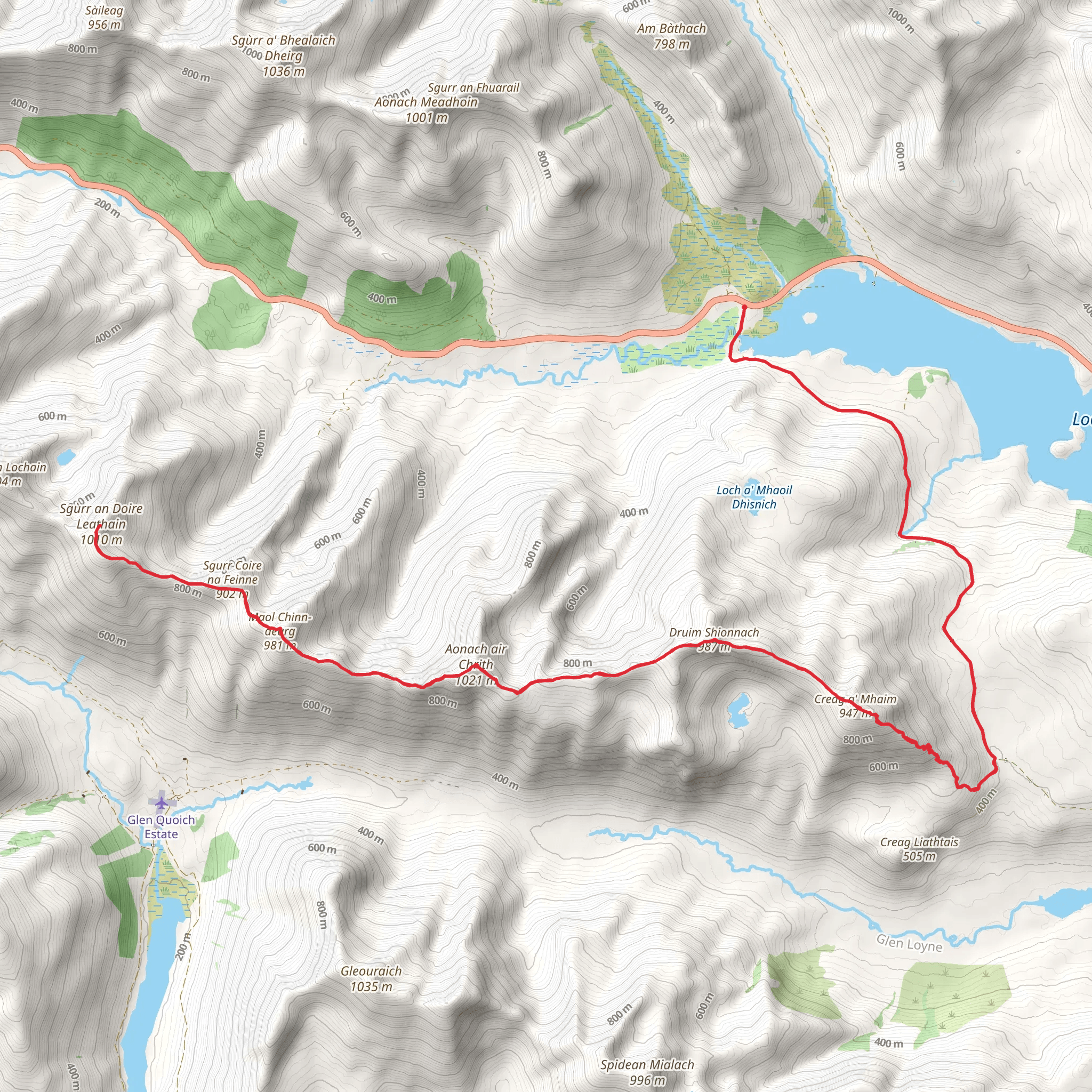 Sgùrr an Doire Leathain mobile static map