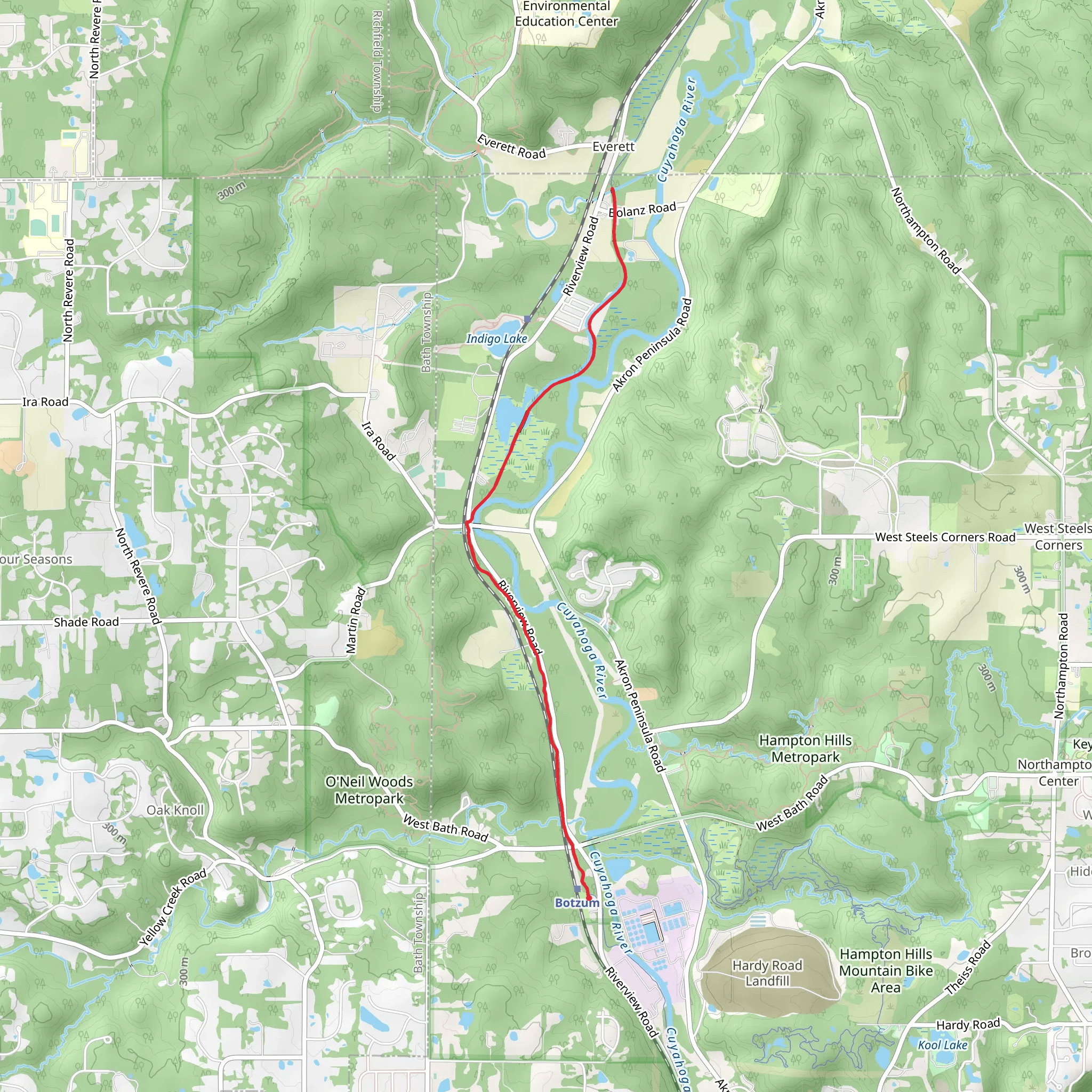 Ohio - Erie Canal Towpath Trail and Buckeye Trail mobile static map