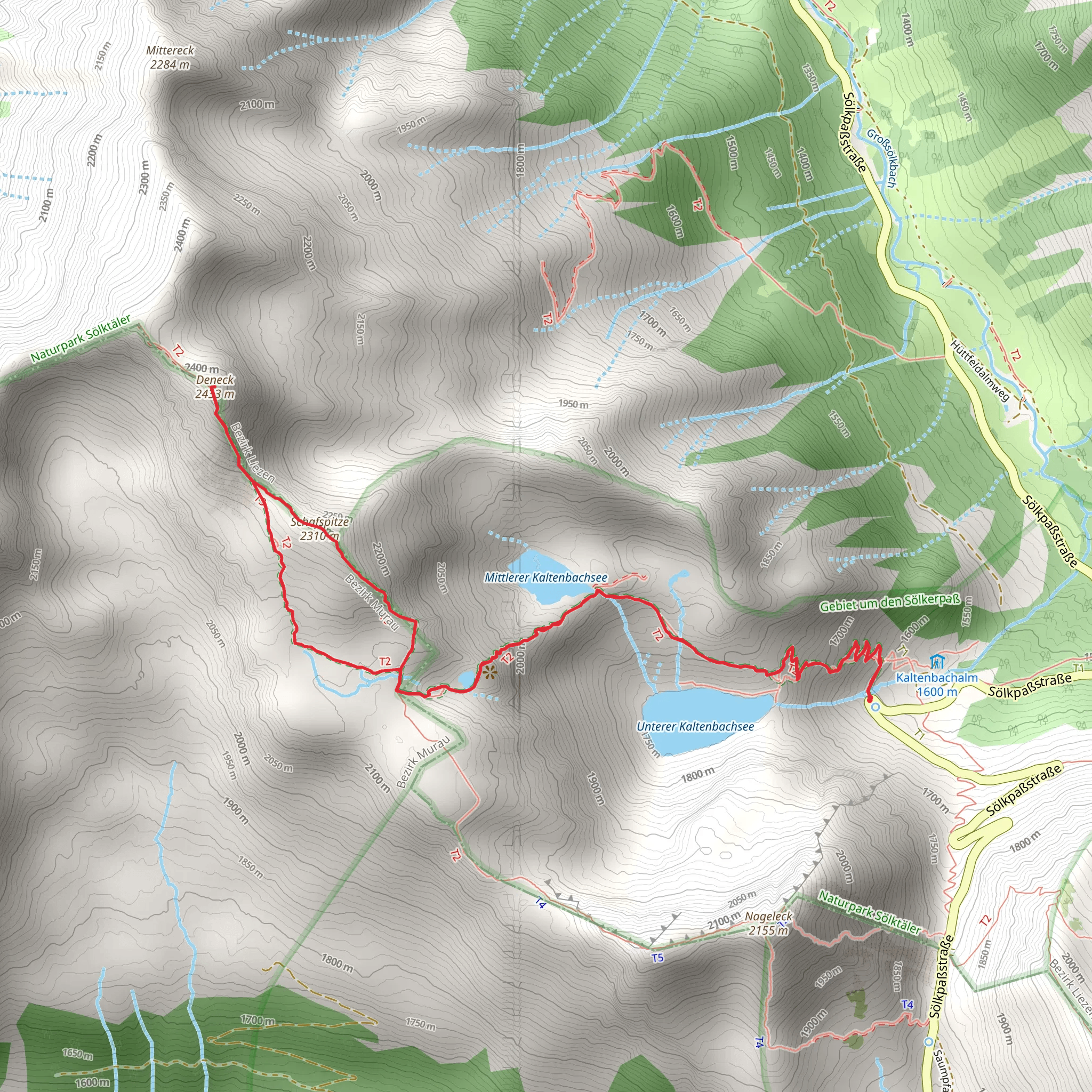 Kaltenbachseen to The Deneck mobile static map