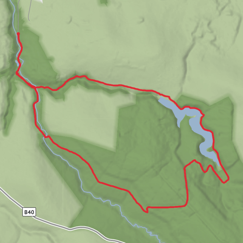 A map preview of the recording Hike from Dungiven.