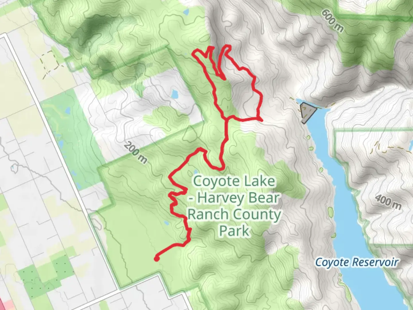 An image depicting the trail Harvey Bear and Ed Willson Loop Trail and its surrounding area.
