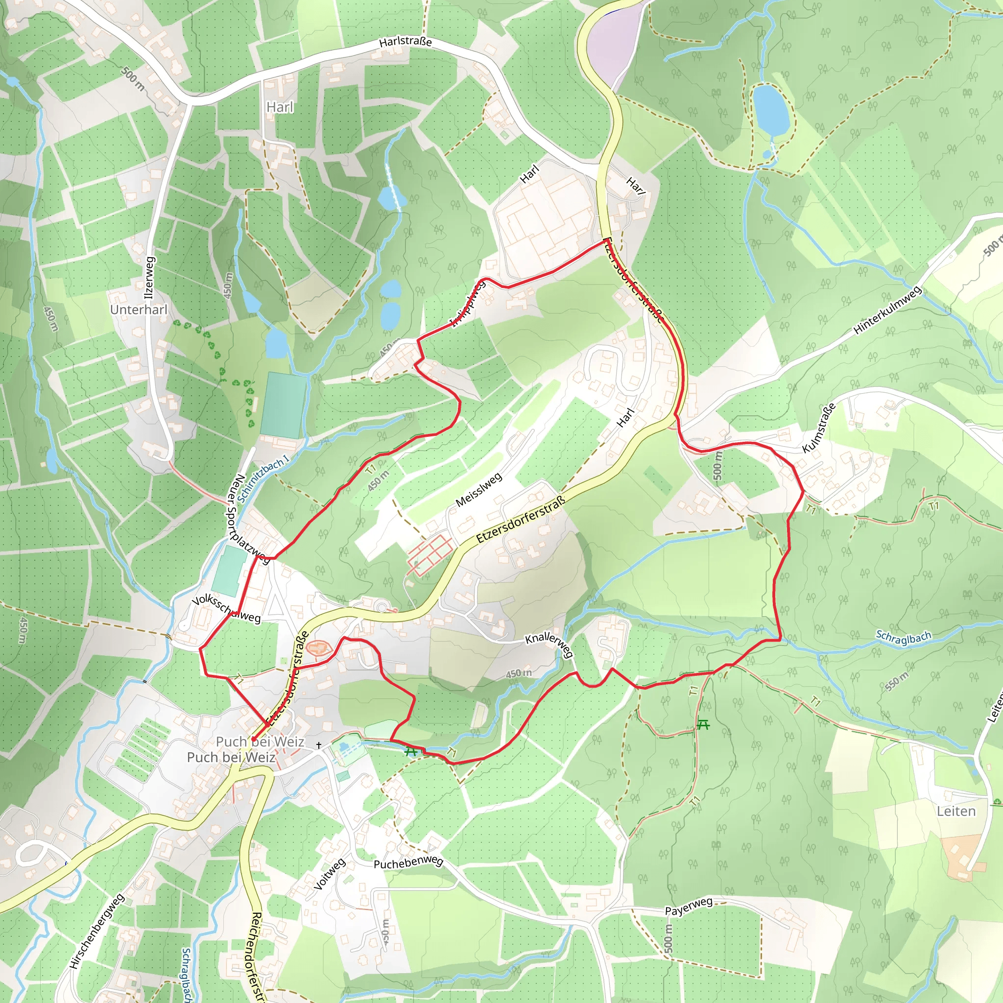 Puch bei Weiz - Tramway Loop Trail mobile static map