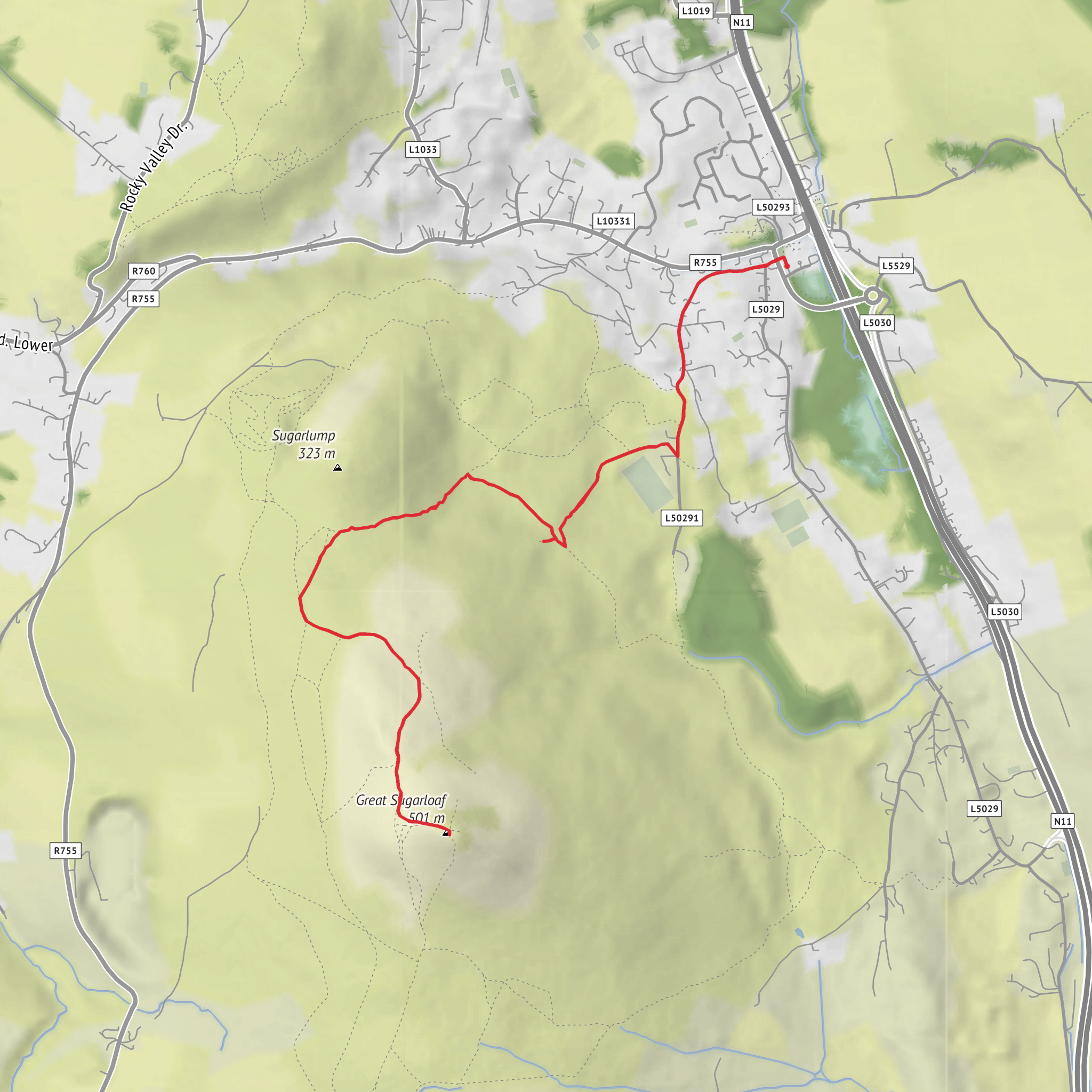 Great Sugarloaf mobile static map