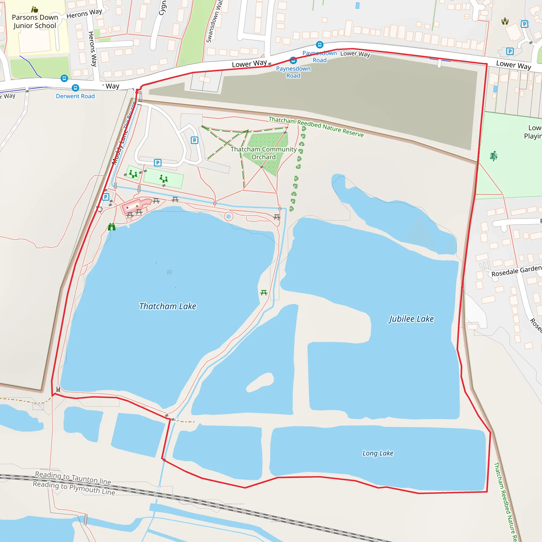 Thatcham Discovery Centre Loop mobile static map