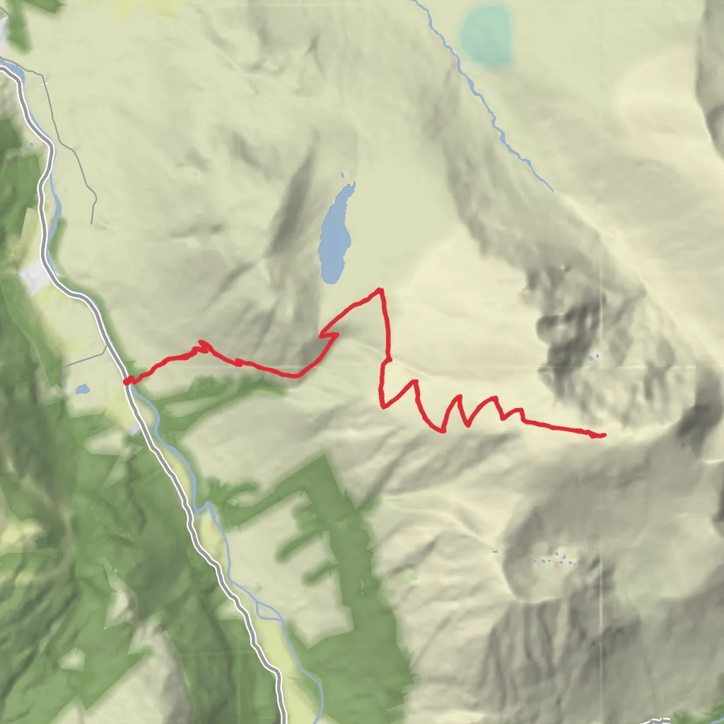 Glen Nevis Youth Hostel To Ben Nevis out and back mobile static map