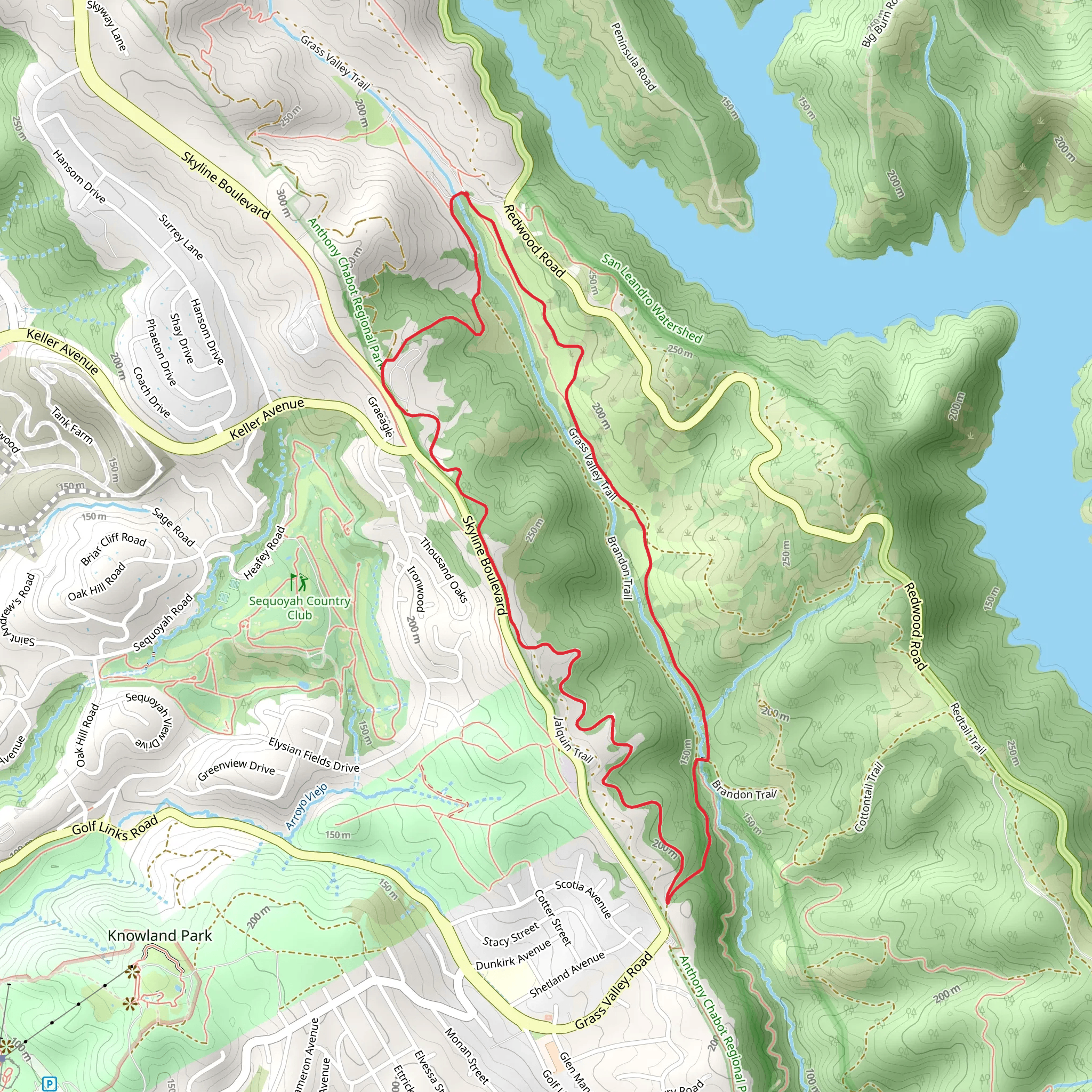 Goldenrod and Jackson Grade Loop Trail mobile static map