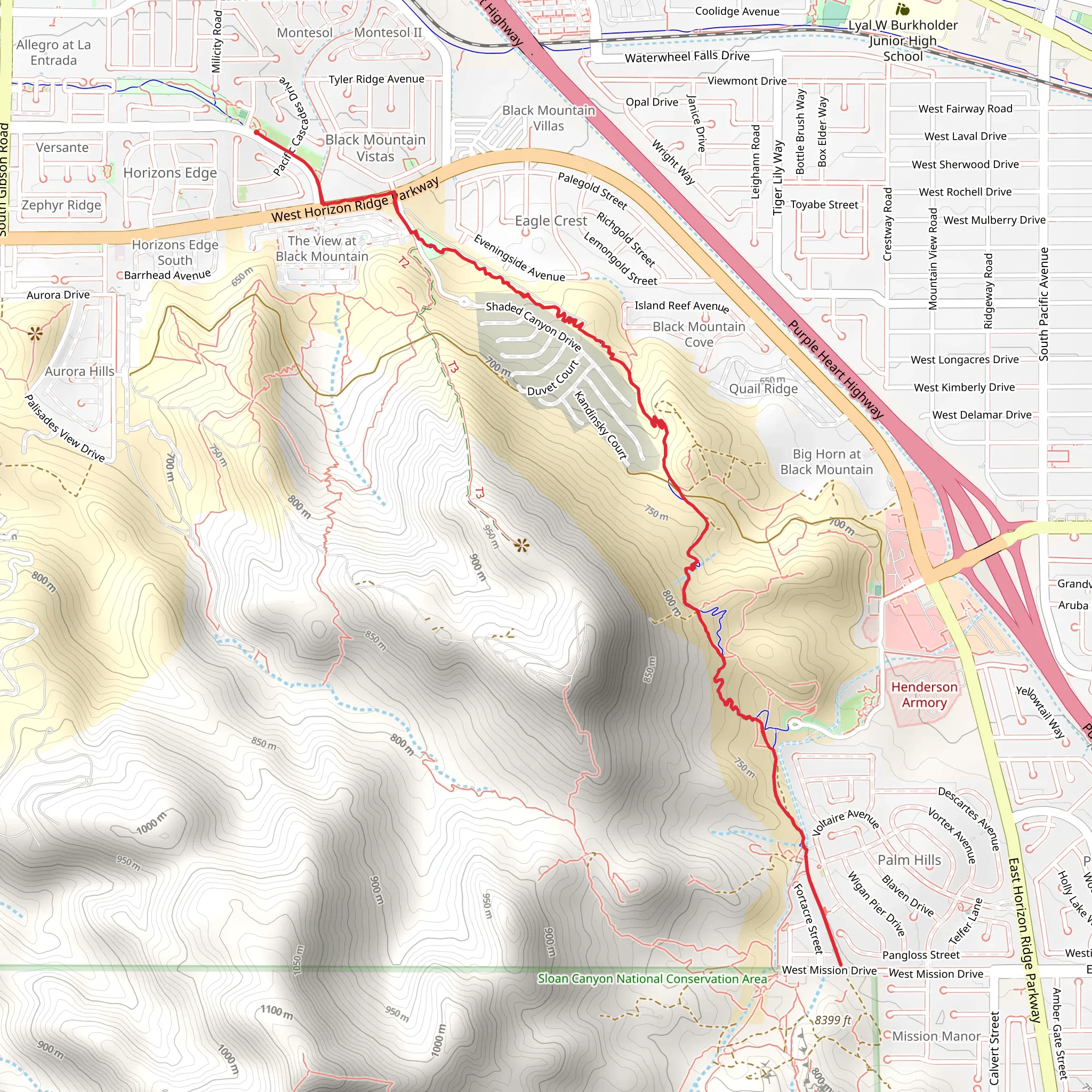 Amargosa Trail mobile static map