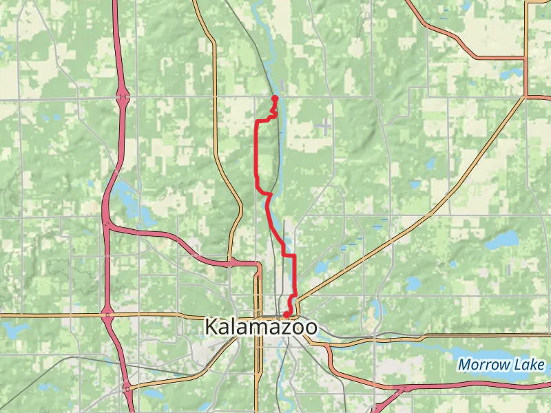 Kalamazoo River Valley Trail from East D Avenue