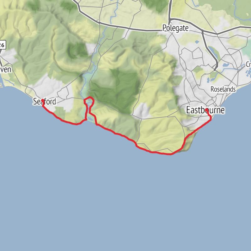 A map preview of the recording Lewes Navigate.