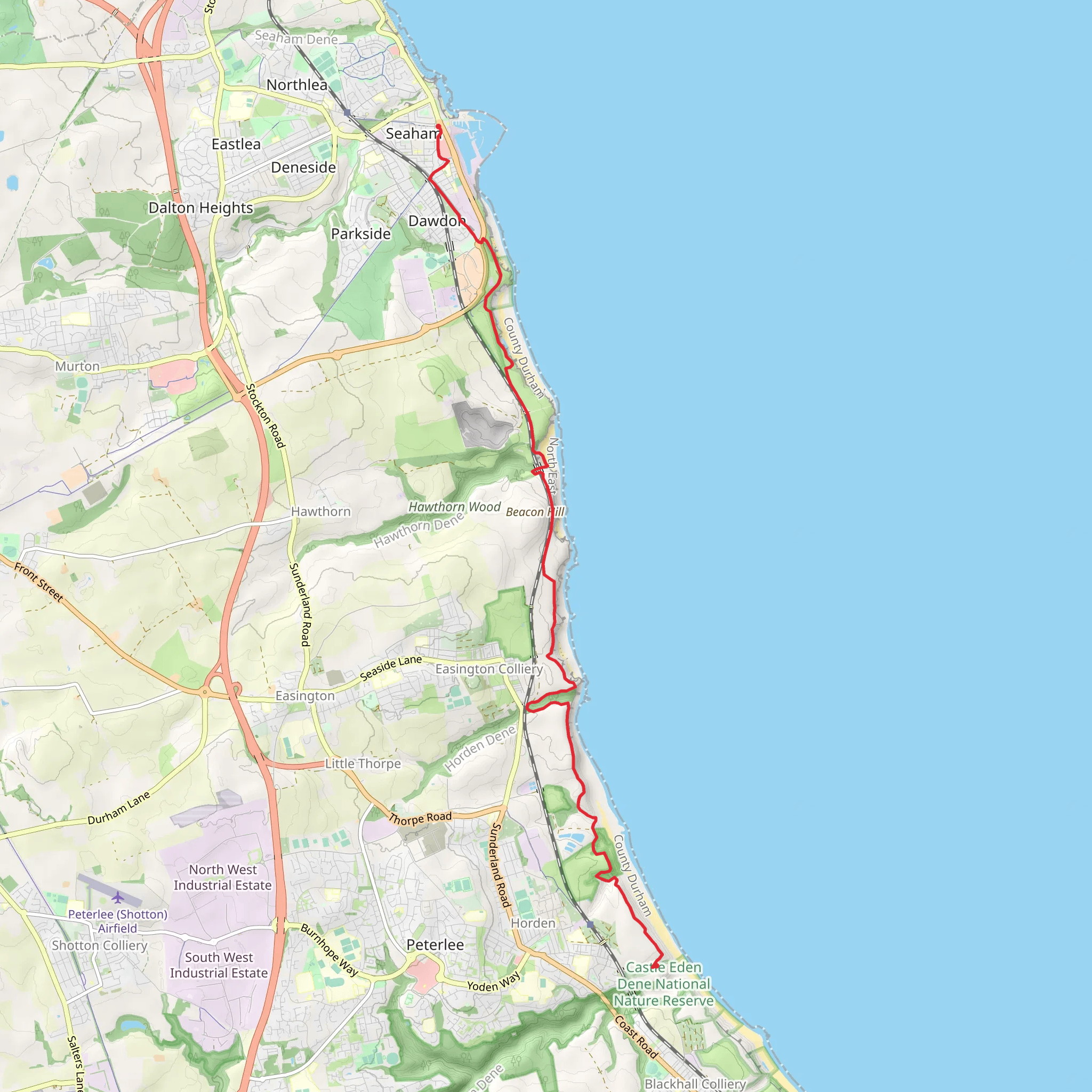 Seaham Walk mobile static map