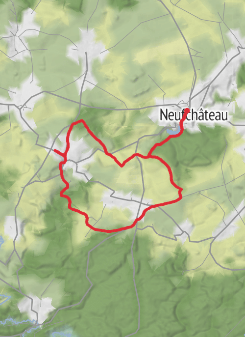 Neufchâteau Wandelen mobile static map