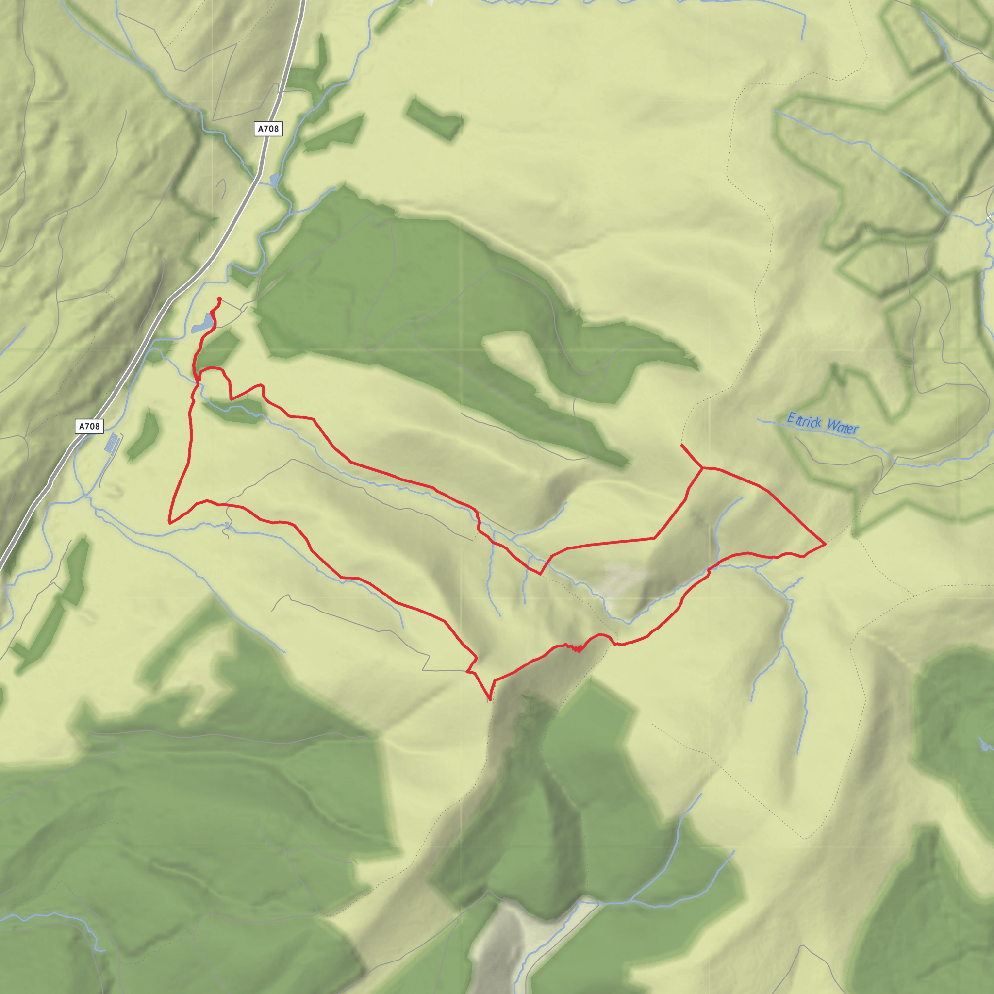 Croft Head, Capel Fell and Selcoth Burn Loop mobile static map