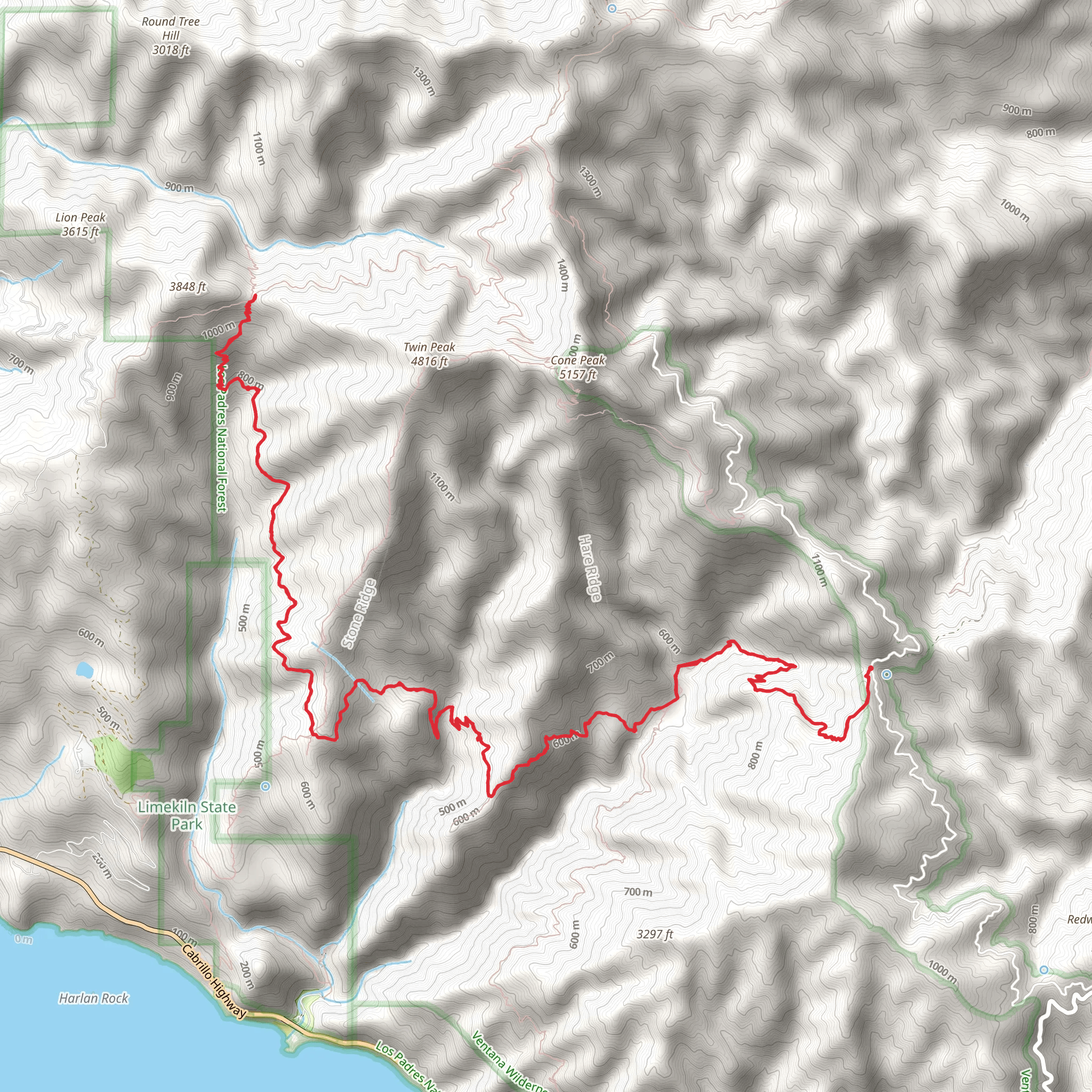 Stone Ridge Trail mobile static map