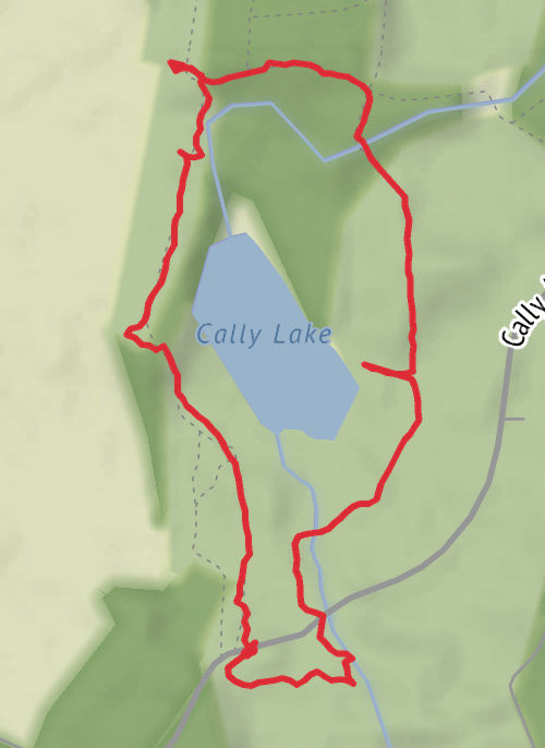 Cally lake circular mobile static map