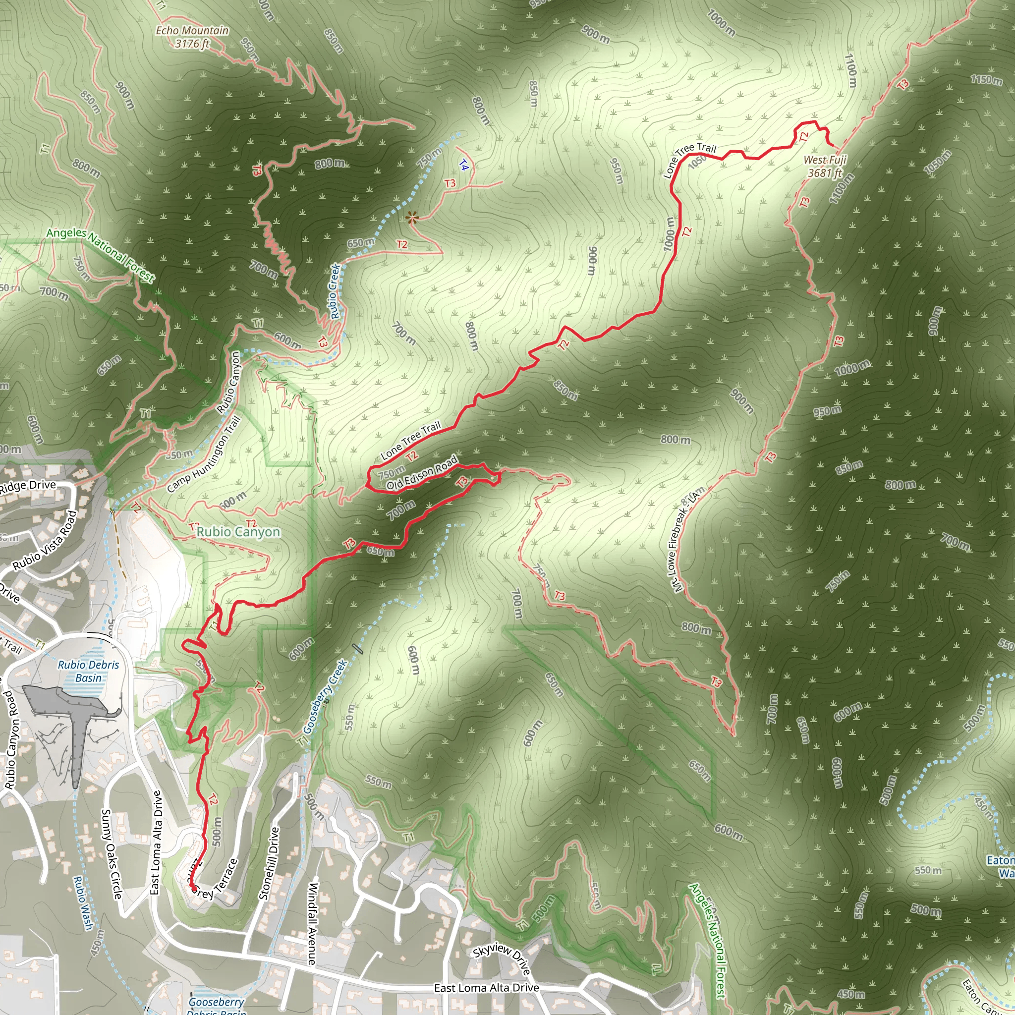 Old Edison Road and Lone Tree Trail mobile static map