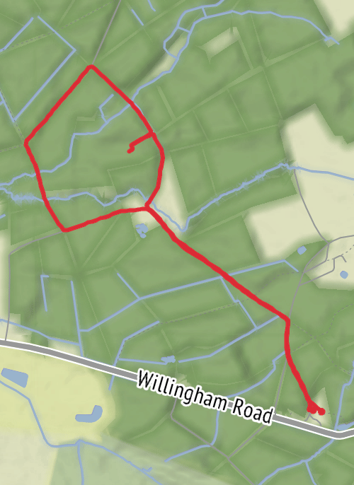 Hike from Market Rasen mobile static map