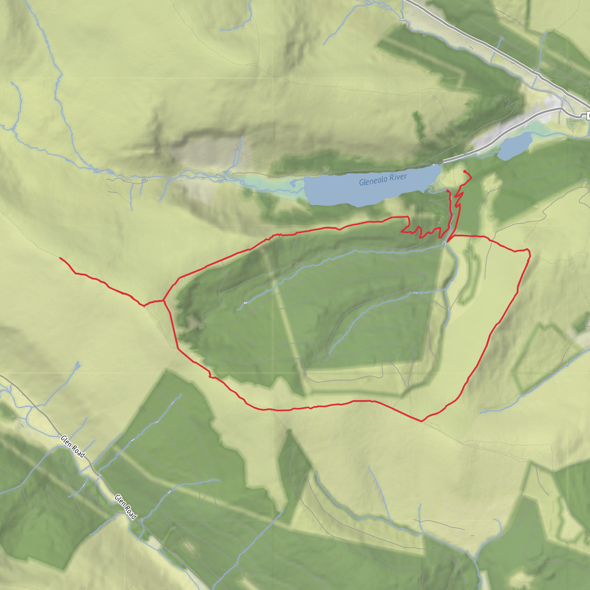 White Hill, Mullacor and Lugduff Loop mobile static map