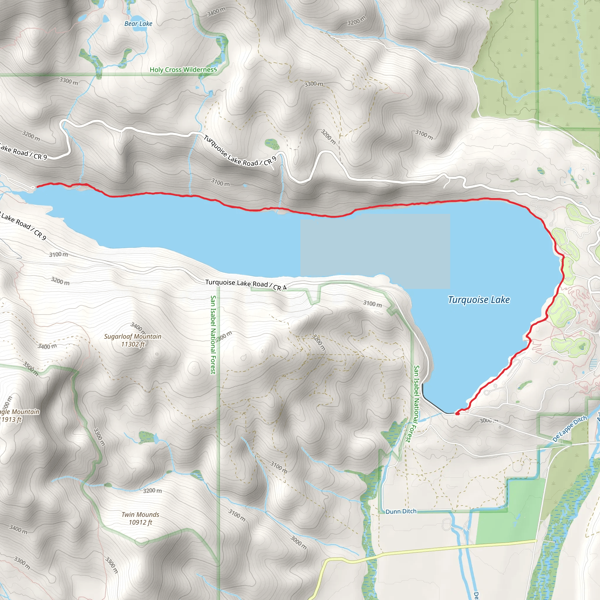 Turquoise Lake via ADT mobile static map
