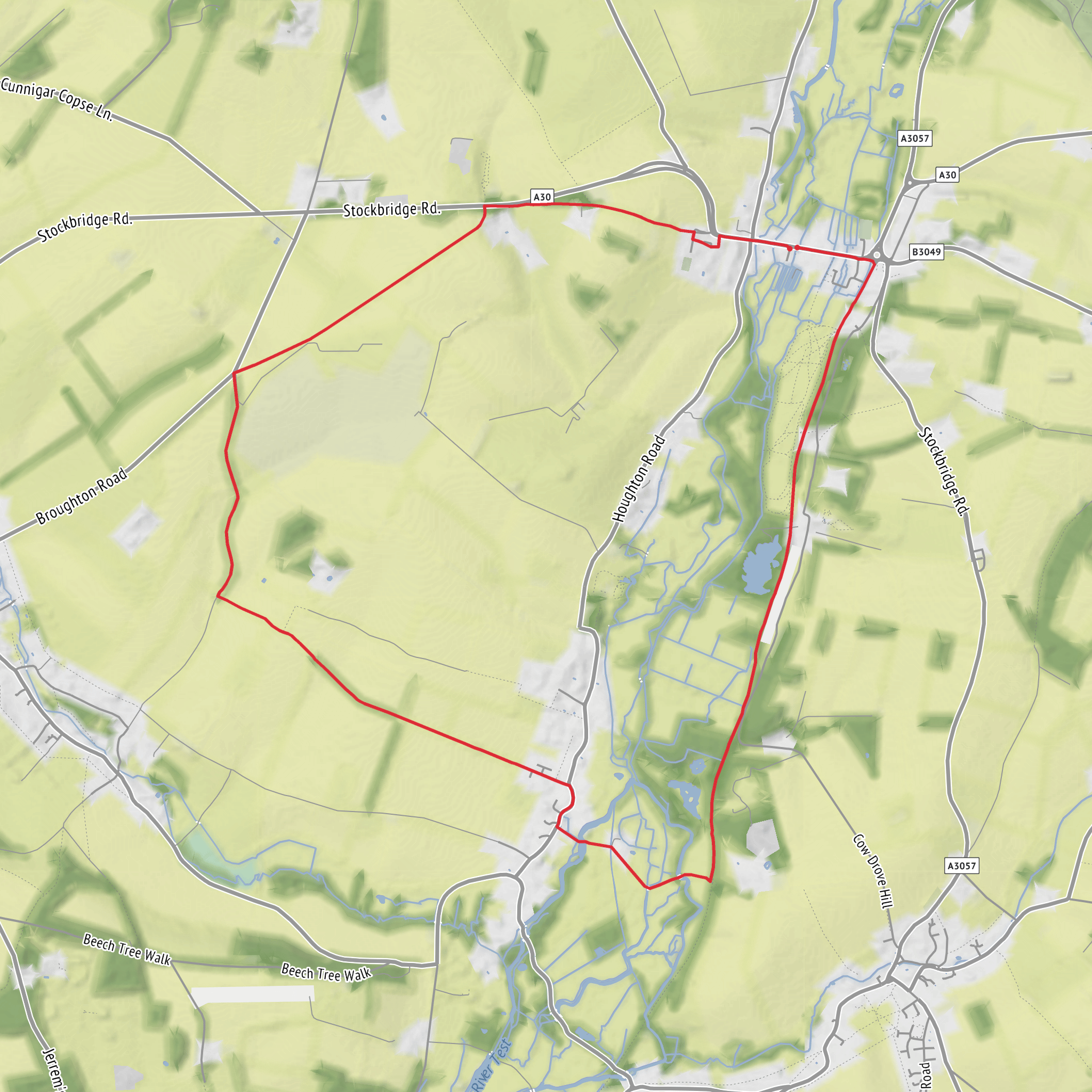 Meon Hill, Houghton and Common Marsh Loop mobile static map