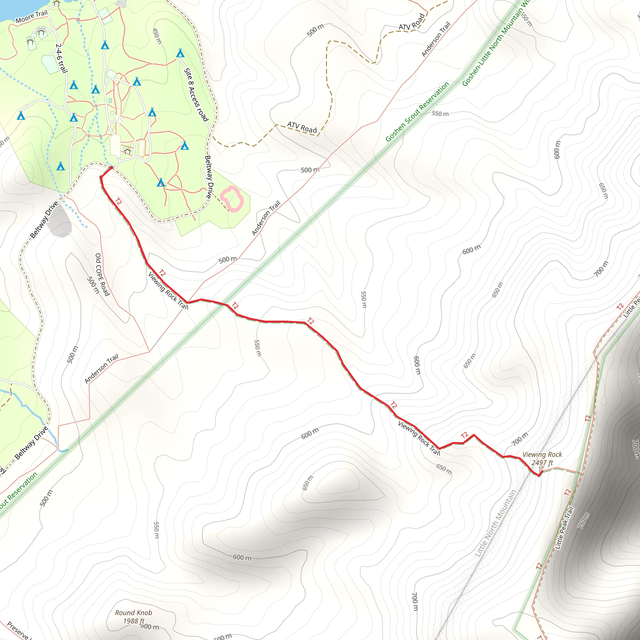 Viewing Rock Trail mobile static map