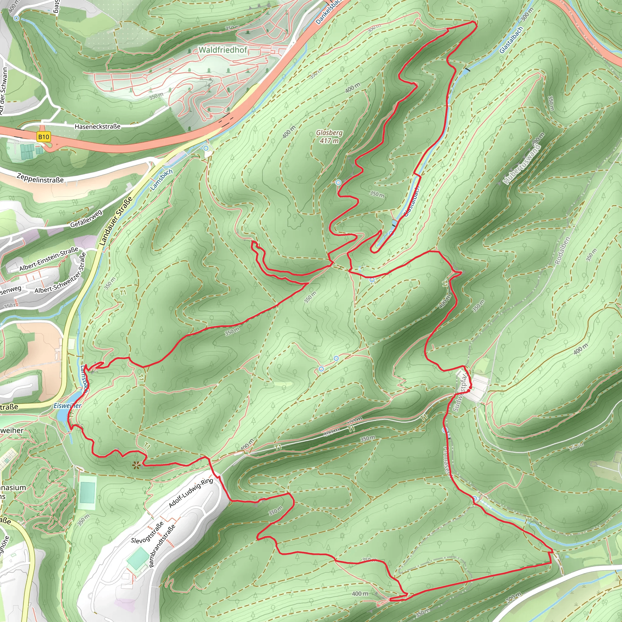 Felsenwaldtour Loop via Gebrochener Fels mobile static map