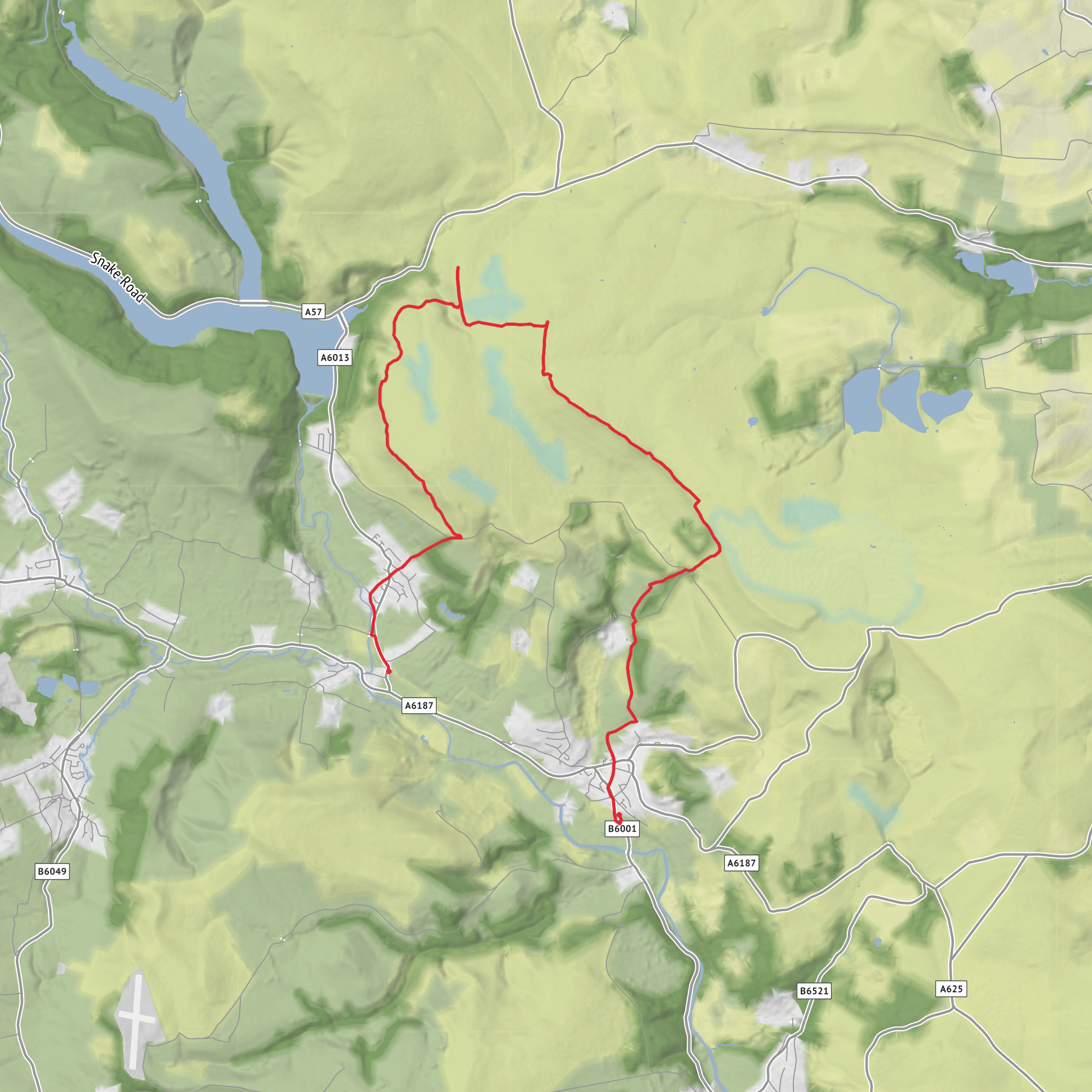 Stanage Edge and Bamford Edge mobile static map