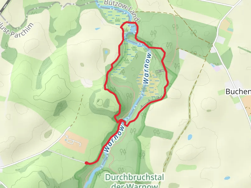 Sillberg and Durchbruchstal der Warnow und Mildenitz Loop