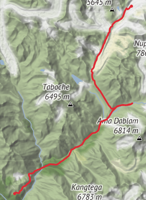 Khumjung Trail Running mobile static map