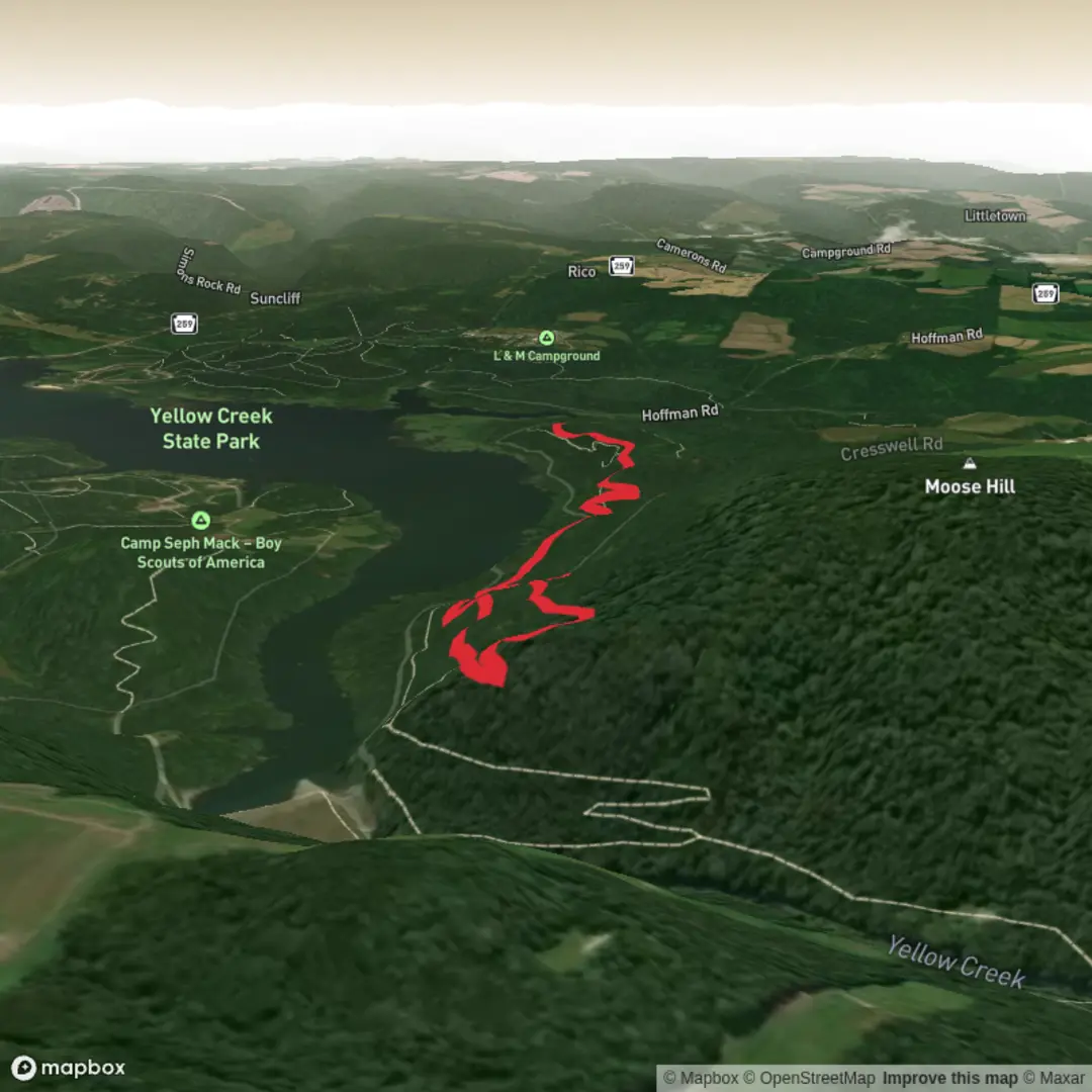 An image depicting the trail Damsite Loop Trail and its surrounding area.