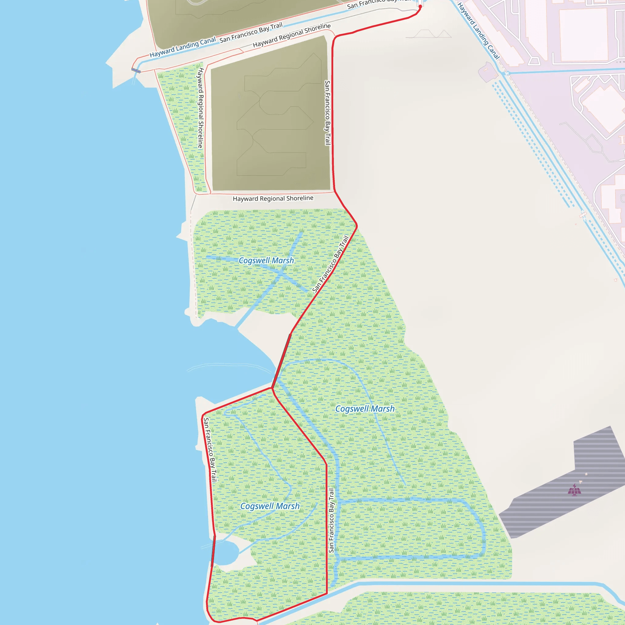 San Franciscon Bay Loop Trail mobile static map