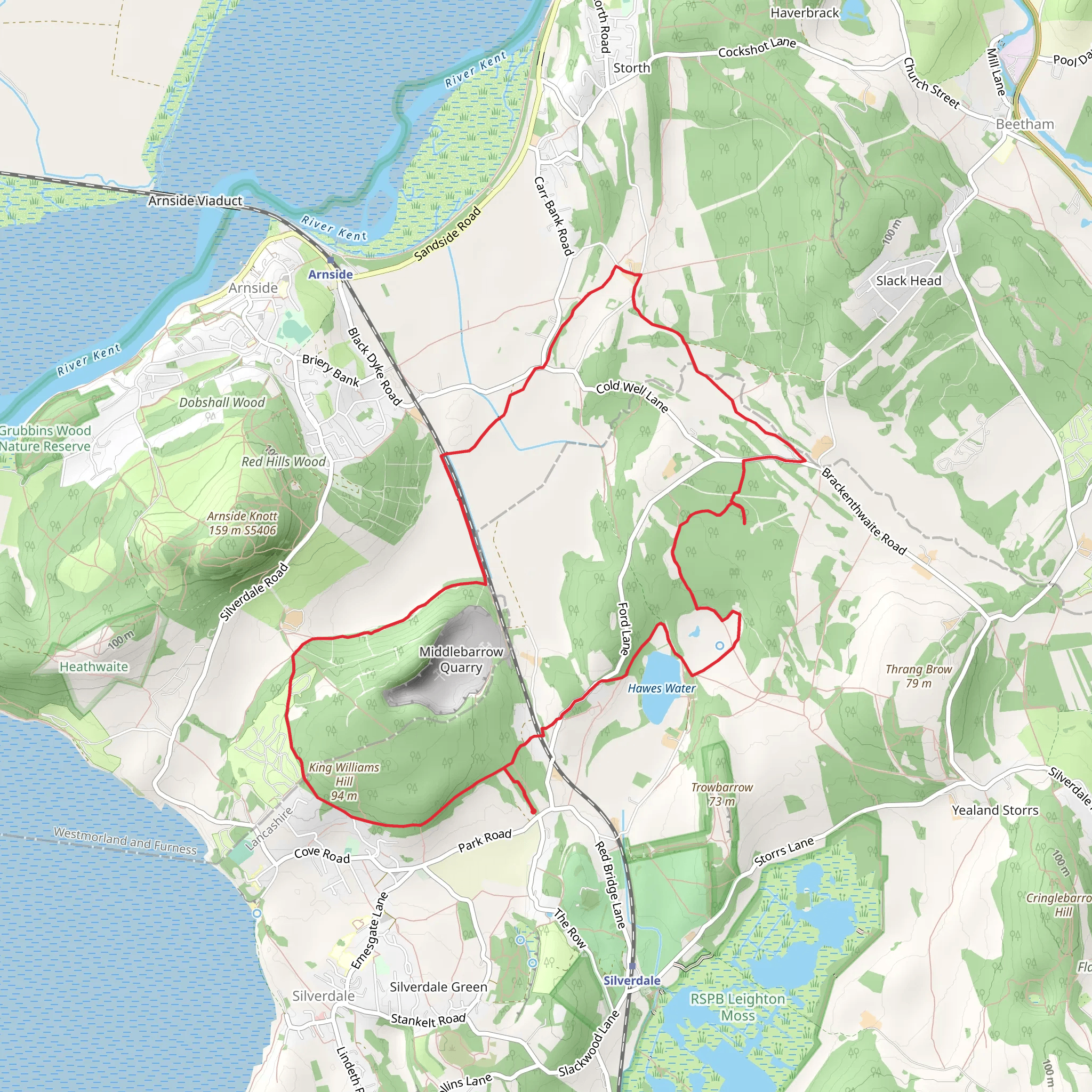 King William's Hill, Middlebarrow Plain and Gait Barrows NNR Loop | La